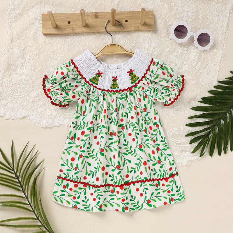 Baby Girls Christmas Plaid Tree Dress