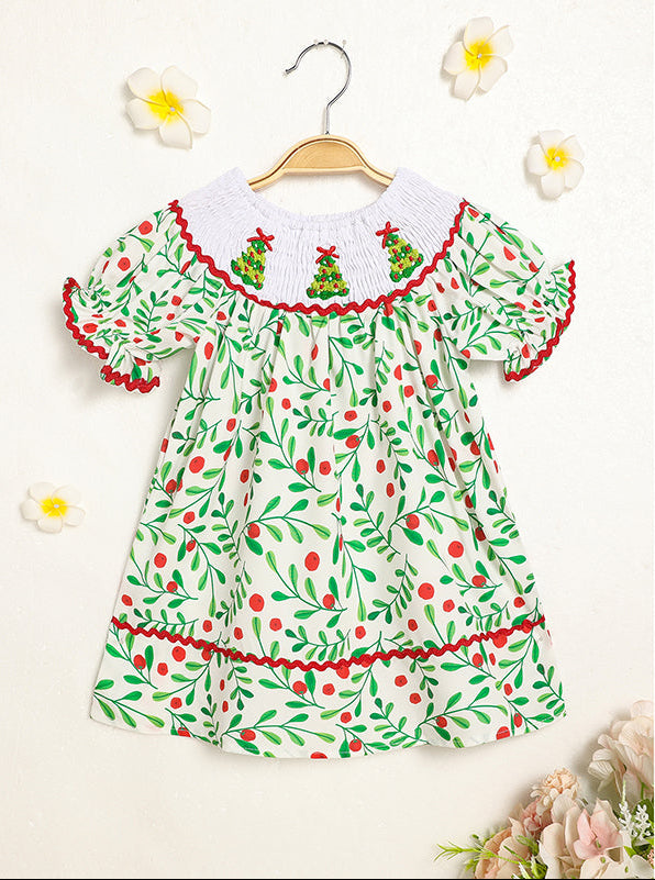 Baby Girls Christmas Plaid Tree Dress