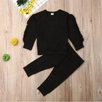Newborn Ruffle 2Pcs Outfit Set (Long Sleeve & Pants)