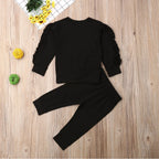 Newborn Ruffle 2Pcs Outfit Set (Long Sleeve & Pants)