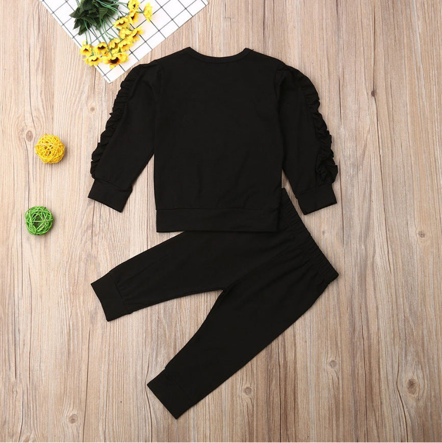 Newborn Ruffle 2Pcs Outfit Set (Long Sleeve & Pants)