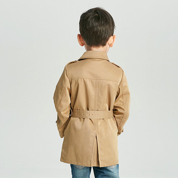 Boys Mid-Length Spring Trench Coat