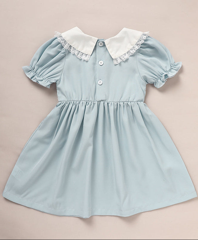 Toddler Girls Smocked Puff Sleeve Dress