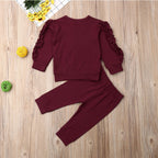 Newborn Ruffle 2Pcs Outfit Set (Long Sleeve & Pants)