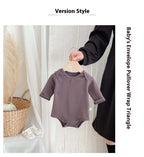 Newborn Cotton Bodysuit – Long Sleeve Soft Baby Wrap Onesie