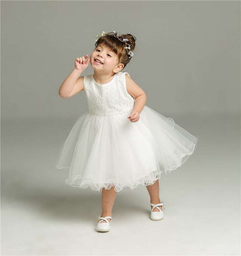 Children's Korean Style Trendy Plaid Cotton Princess Dress