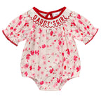 Infant Girls Floral Smocked “Daddy’s Girl” Romper