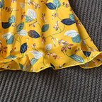 Girls Bohemian Leaf Chiffon Dress