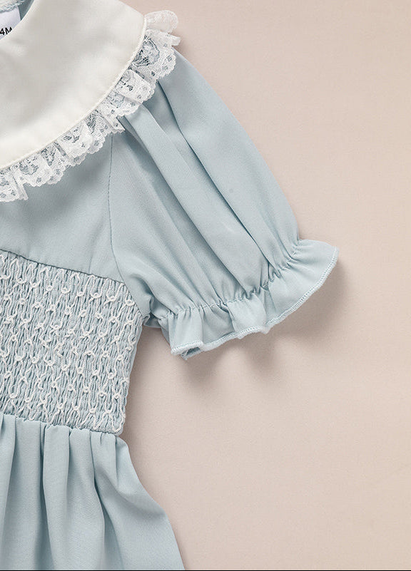 Toddler Girls Smocked Puff Sleeve Dress