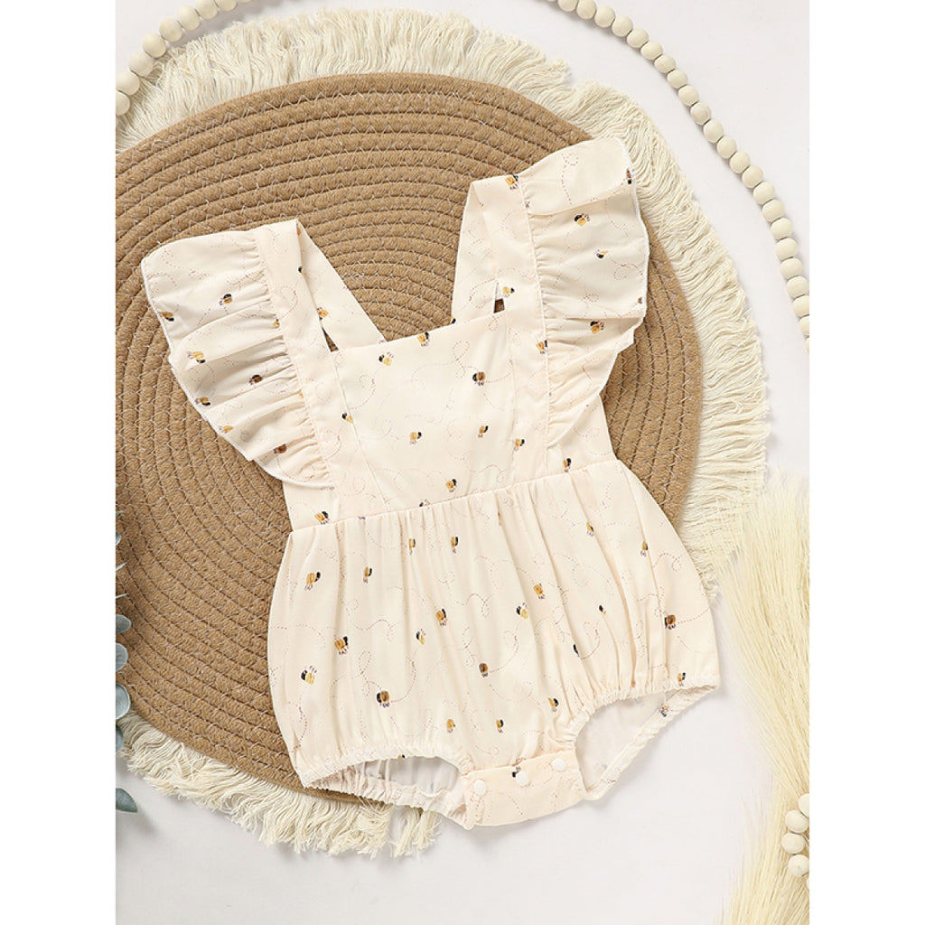 Baby Girl Honeybee Bubble Romper – 1st Bee Day Outfit