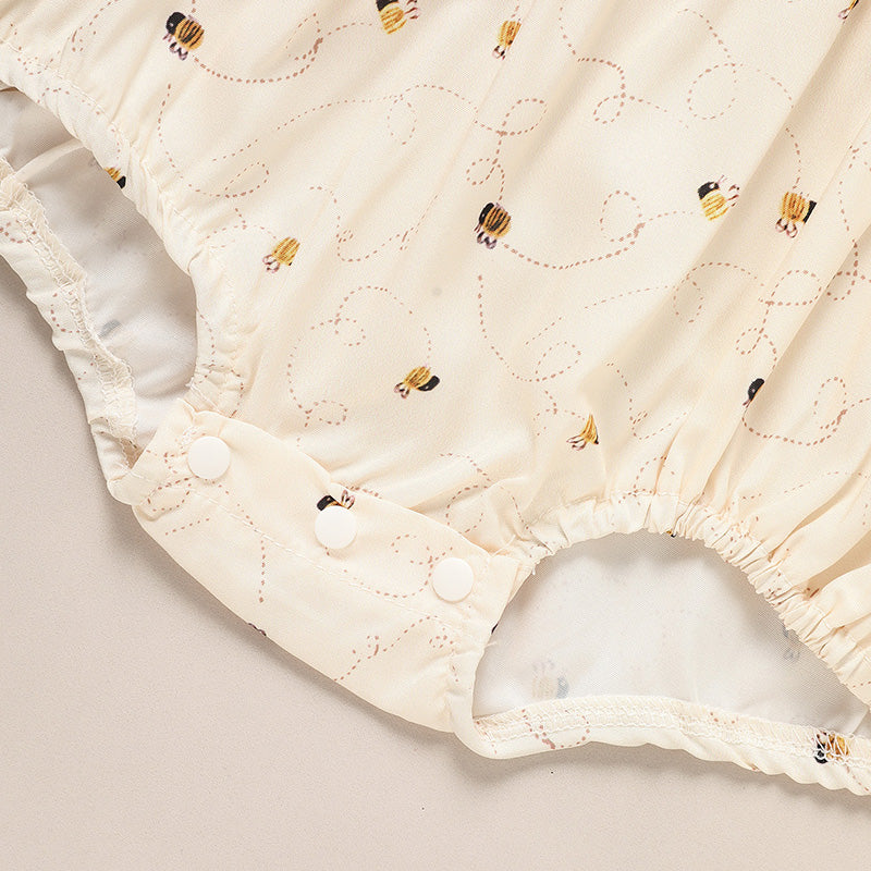 Baby Girl Honeybee Bubble Romper – 1st Bee Day Outfit