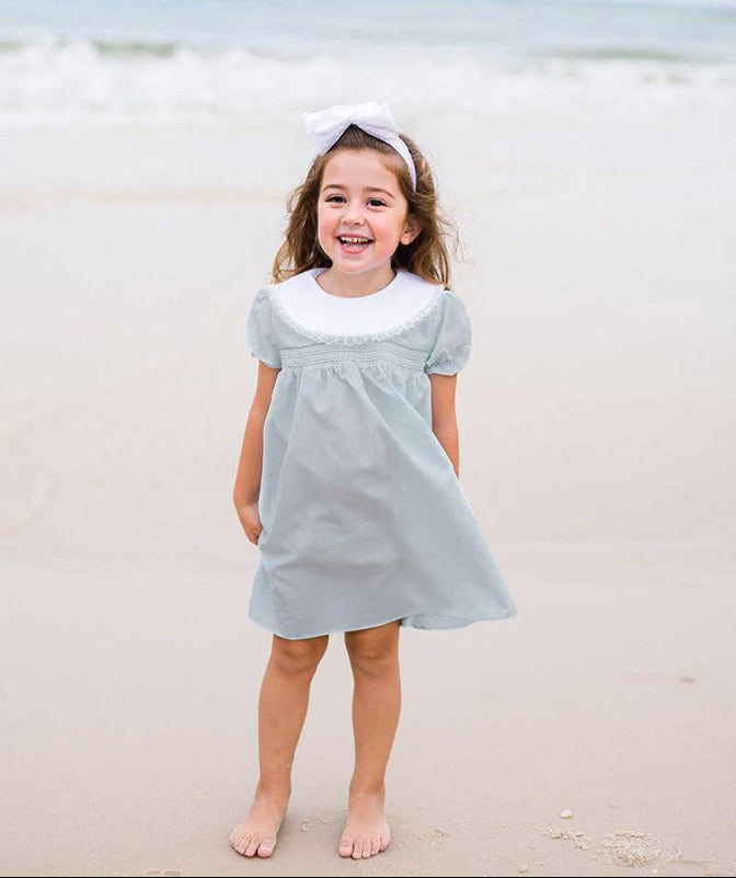 Toddler Girls Smocked Puff Sleeve Dress