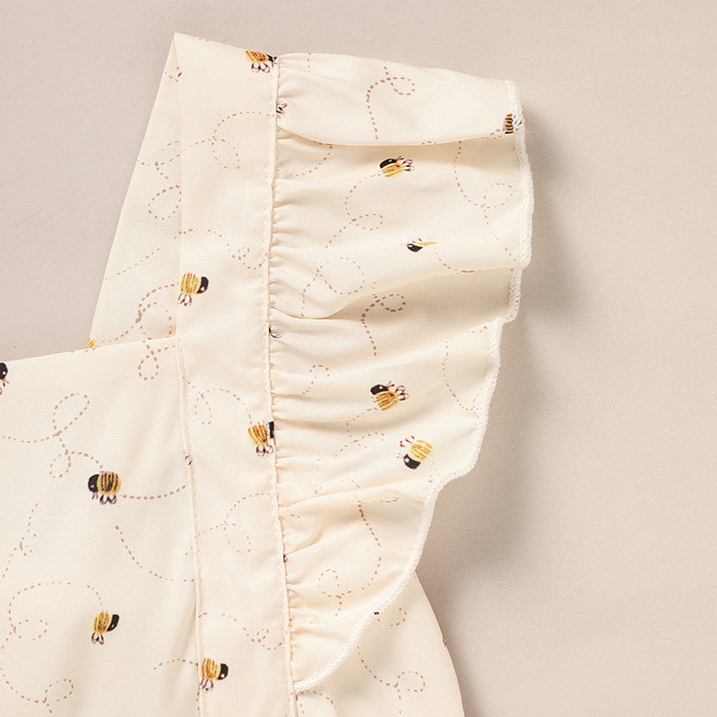 Baby Girl Honeybee Bubble Romper – 1st Bee Day Outfit