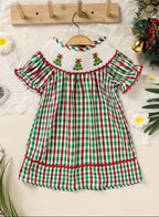 Baby Girls Christmas Plaid Tree Dress