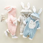 Hooded Cotton Baby Romper