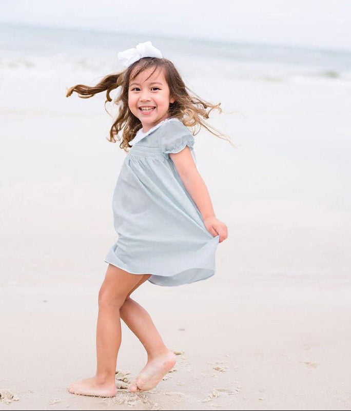 Toddler Girls Smocked Puff Sleeve Dress