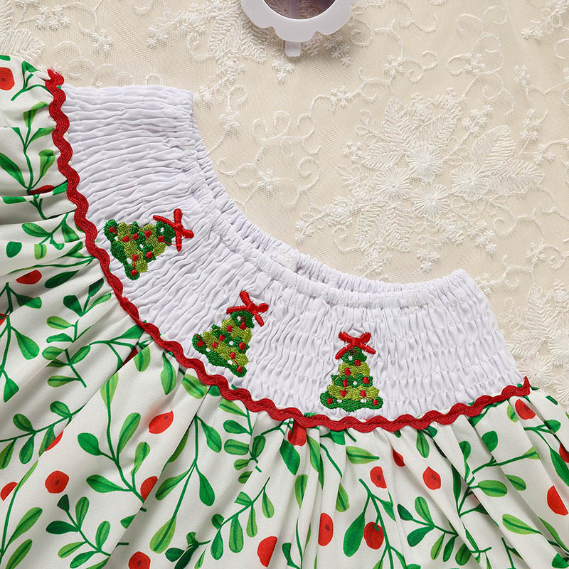 Baby Girls Christmas Plaid Tree Dress