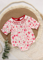 Infant Girls Floral Smocked “Daddy’s Girl” Romper