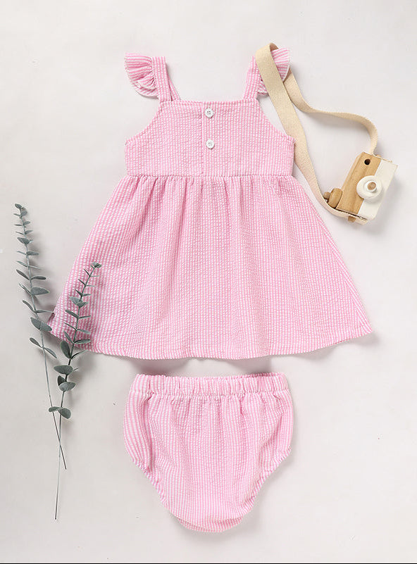 Infant Girls Floral Smocked Romper – Daddy’s Girl