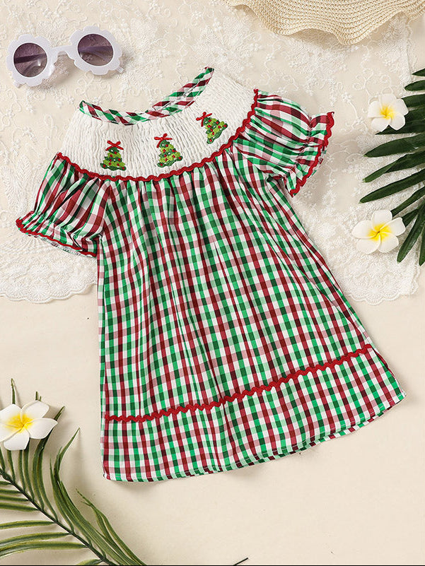 Baby Girls Christmas Plaid Tree Dress