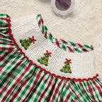 Baby Girls Christmas Plaid Tree Dress