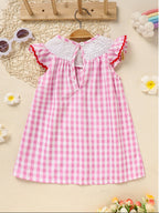 Infant Girls Valentine Pink Plaid Heart Dress