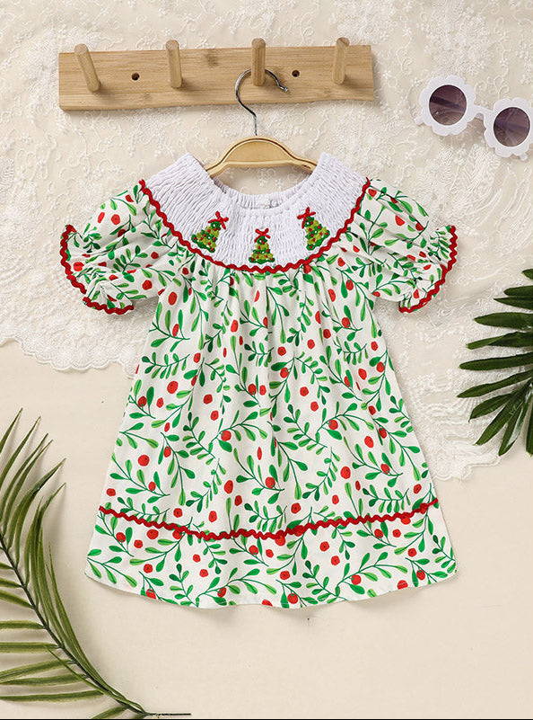 Baby Girls Christmas Plaid Tree Dress