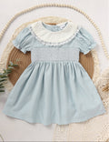 Toddler Girls Smocked Puff Sleeve Dress