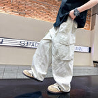 Kids Loose Fit PU Spring Pants