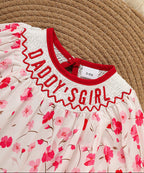 Infant Girls Floral Smocked “Daddy’s Girl” Romper