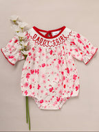 Infant Girls Floral Smocked “Daddy’s Girl” Romper