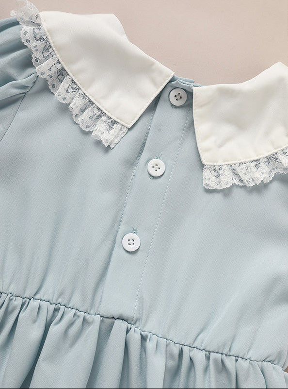 Toddler Girls Smocked Puff Sleeve Dress
