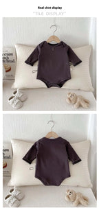Newborn Cotton Bodysuit – Long Sleeve Soft Baby Wrap Onesie