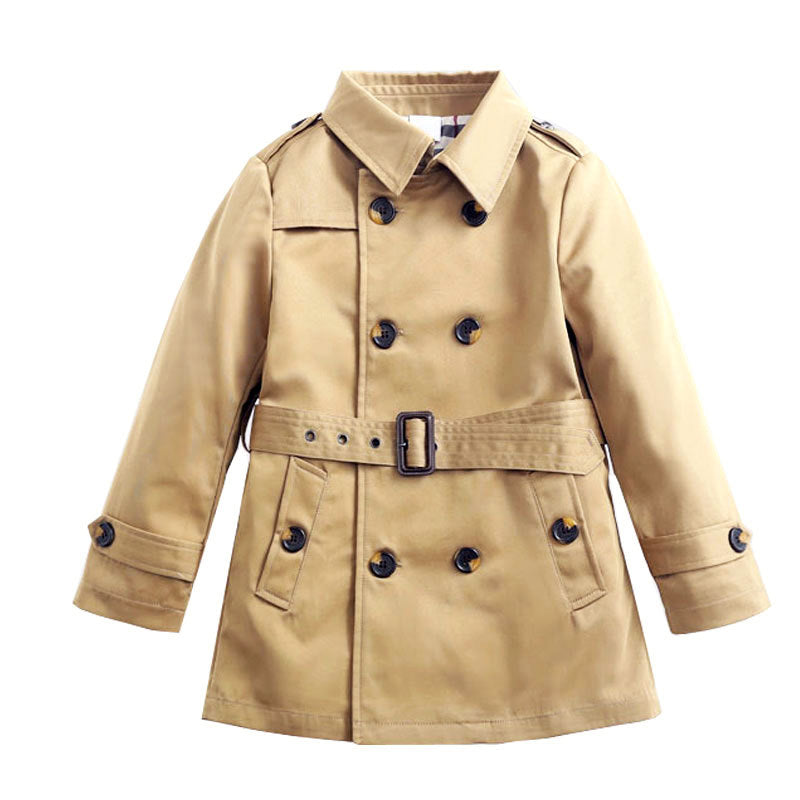 Boys Mid-Length Spring Trench Coat