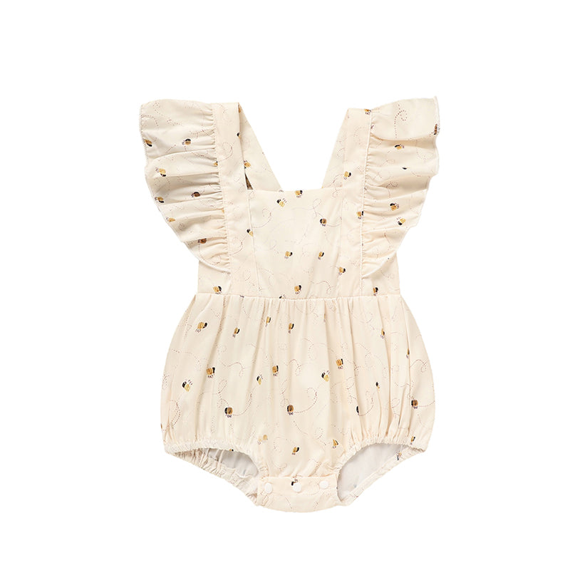 Baby Girl Honeybee Bubble Romper – 1st Bee Day Outfit