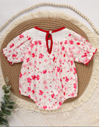 Infant Girls Floral Smocked “Daddy’s Girl” Romper
