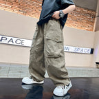 Kids Loose Fit PU Spring Pants