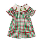 Baby Girls Christmas Plaid Tree Dress